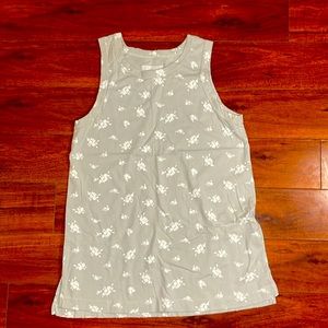 Current/Elliott Baby Blue Floral Distressed Tank Size 3